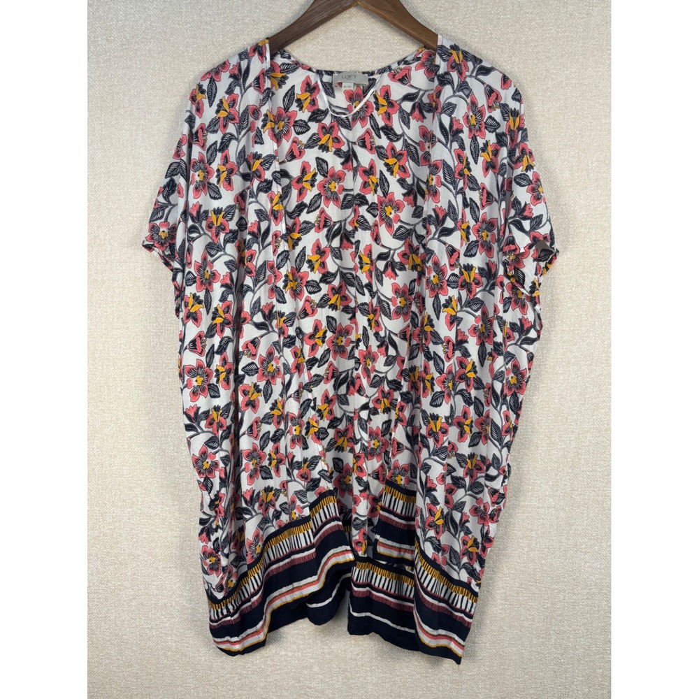 Loft Outlet Floral Kimono Wrap Lightweight Floral Modal Swim Cover Up One Size